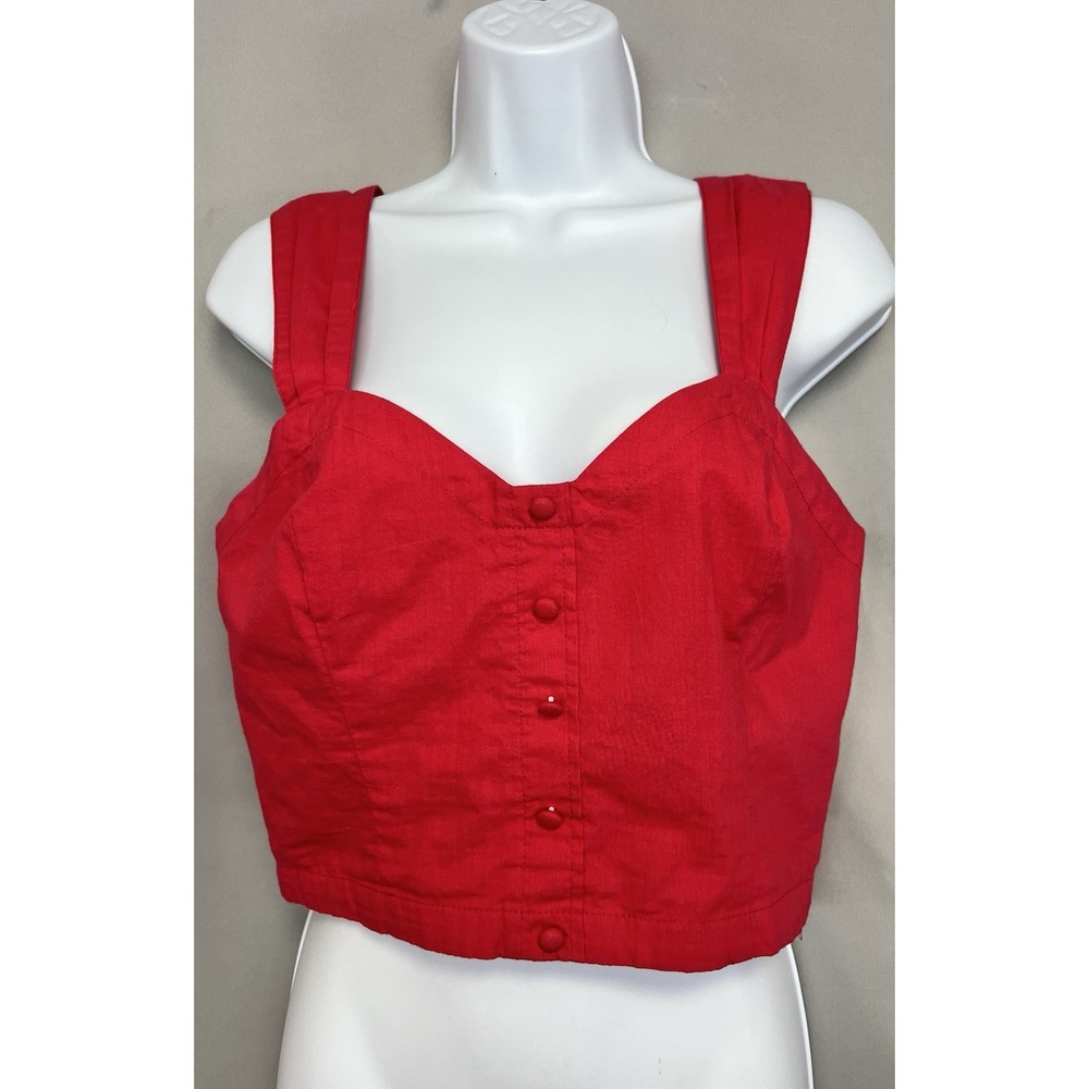 Sim Sam Crop Top Womens Sz Large Pink Tank Coastal Cowgirl Festival Boho Resort
